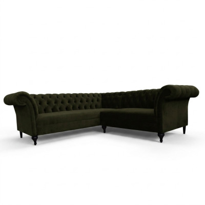 Chesterfield Narożnikowa kanapa narożnik kanapa designerska kanapa kanapa Aksamit skórzana sofa SLIII
