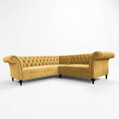 Chesterfield Narożnikowa kanapa narożnik kanapa designerska kanapa kanapa skórzana sofa Aksamit