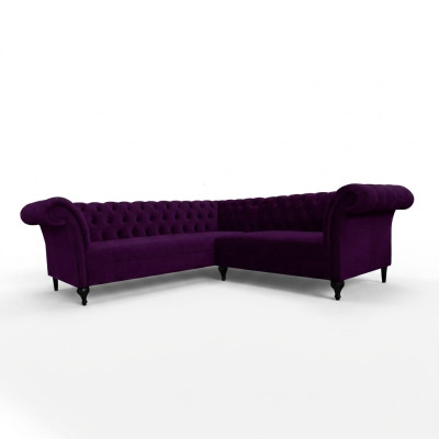 Chesterfield Narożnikowa kanapa narożnik kanapa designerska kanapa kanapa skórzana sofa Aksamit