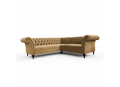 Kanapa narożna Chesterfield Narożnikowa Nowoczesna designerska sofa kanapa Sofa skórzana Aksamit