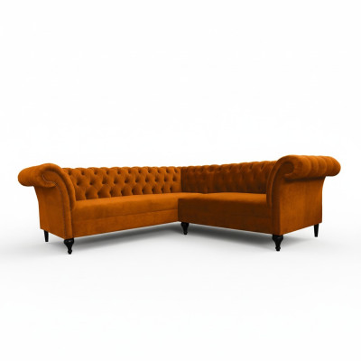 Chesterfield Narożnikowa kanapa narożnik kanapa designerska kanapa kanapa skórzana sofa Aksamit