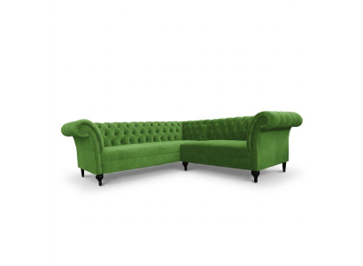 Zielona Stylowa Narożnikowa kanapa Chesterfield Couch Designerskie Sofy w kształcie litery L Podkładka Meble