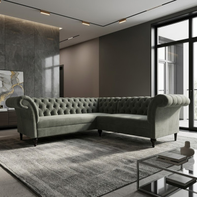 Chesterfield Narożnikowa kanapa narożnik kanapa designerska sofa kanapa Aksamit skórzana sofa SLIII sofa nr 97