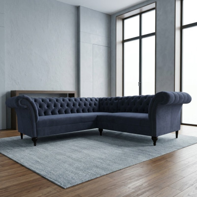Chesterfield Narożnikowa kanapa kanapa narożna designerska sofa kanapa Aksamit skórzana sofa SLIII sofa nr 98