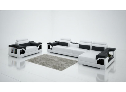 Sofa skórzana Żywy krajobraz Narożnikowa kanapa Fotel Couch Ustaw Design Nowoczesna Sofa G8010E