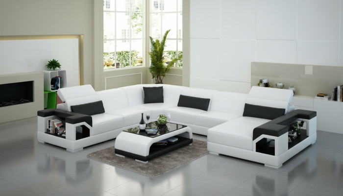 Sofa skórzana kanapa Żywy krajobraz Narożnik kanapa Narożnik Ustaw Design Nowoczesna Sofa G8014 Nowość