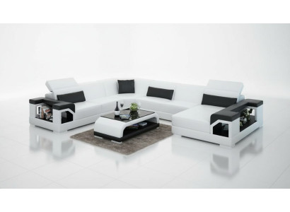 Sofa skórzana kanapa Żywy krajobraz Narożnik kanapa Narożnik Ustaw Design Nowoczesna Sofa G8014 Nowość