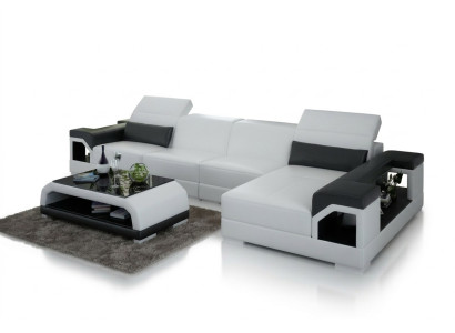 Sofa skórzana Nowoczesna kanapa Żywy krajobraz Decor Narożnik Narożnikowa kanapa Design Ustawić