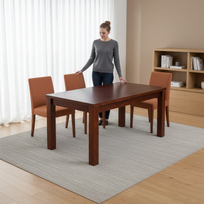 Stół obiadowy Klasyczny drewniany stół luksusowy XXL 80x140 cm Stół rozsuwany 80x180 cm