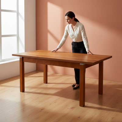Tabela Stół obiadowy stół drewniany XXL Stół konferencyjny S18-L-S 90X160cm rozkładany