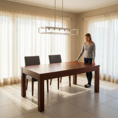 Tabela Stół obiadowy drewniany stół XXL Stół konferencyjny S24 90X90cm z możliwością rozłożenia