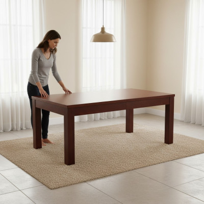 Tabela Stół obiadowy drewniany stół XXL Stół konferencyjny 90x150cm Rozkładany 150x390cm