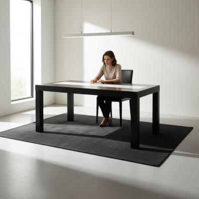 Tabela Stół obiadowy stół drewniany XXL Stół konferencyjny S27 Promień 150+50 CM
