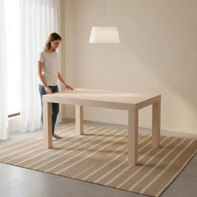 Tabela Stół obiadowy drewniany stół XXL Stół konferencyjny 80 x 140cm Rozkładany 140x180 cm