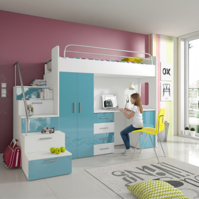 Podwójne łóżko piętrowe Łóżko piętrowe Podwójne łóżko Youth Bed bed z Szafa Tabela New