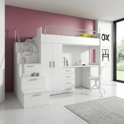Podwójne łóżko piętrowe Łóżko piętrowe Podwójne łóżko Youth Bed bed z Szafa Tabela RAJ4w
