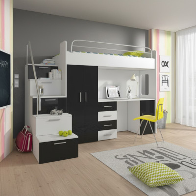 Podwójne łóżko piętrowe Łóżko piętrowe Podwójne łóżko Youth Bed bed z Szafa Tabela Nowość!