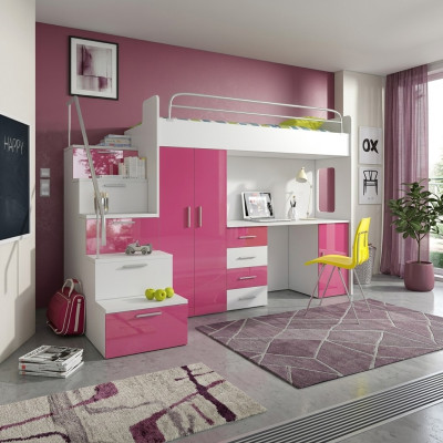 Podwójne łóżko piętrowe Łóżko piętrowe Podwójne łóżko Youth Bed bed z Szafa Tabela New