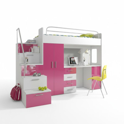 Podwójne łóżko piętrowe Łóżko piętrowe Podwójne łóżko Youth Bed bed z Szafa Tabela New