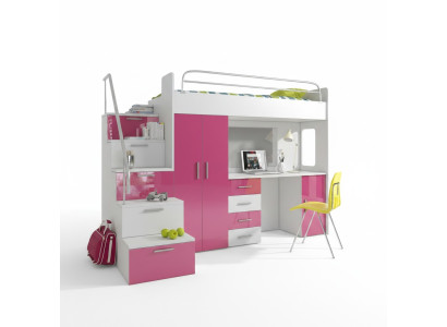 Podwójne łóżko piętrowe Łóżko piętrowe Podwójne łóżko Youth Bed bed z Szafa Tabela New