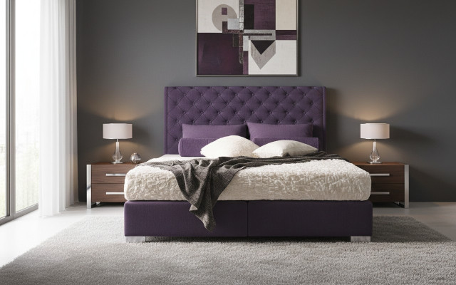 Design Podkładka Łóżko Skóra Double Hotel Marriage Sypialnia Boxspring Box Nowość