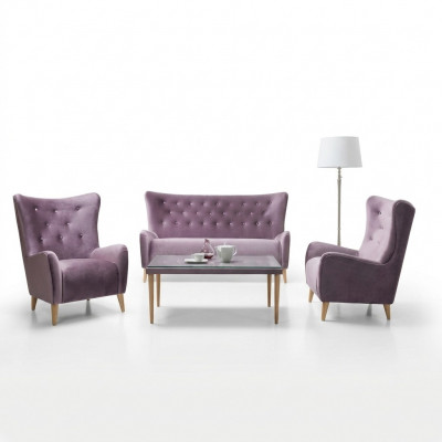 Zestaw sofowy 2.50+1+1+stolik kawowy Sofa Chesterfield Kompletny zestaw Ustaw Couch