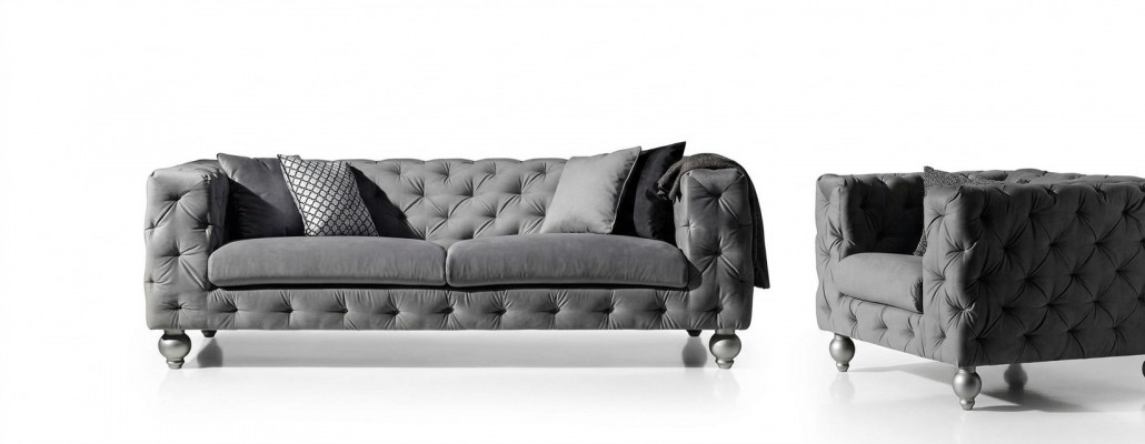 Zestaw sofowy zestaw Chesterfield 252cm + sofa Fotel kanapa designerski wystrój sofy