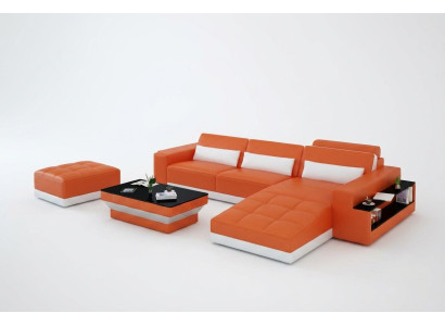 Skórzana sofa kanapa Żywy krajobraz Narożnik kanapa Narożnik Ustaw Design Modern Sofa G8019E