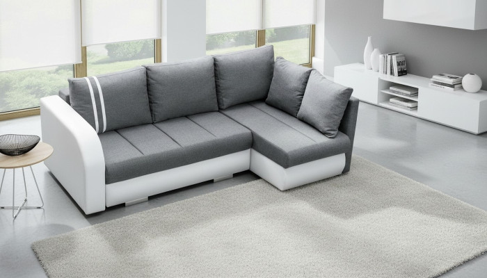 Sofa Sofa Rozkładana Sofa z funkcją łóżka + Podstawa łóżka Narożnikowa kanapa Couch NOWOŚĆ