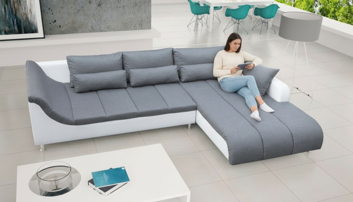 Sofa Designer Ustaw Narożnikowa kanapa Couch Podkładka Narożnik Sofy Włókienniczy Żywy krajobraz
