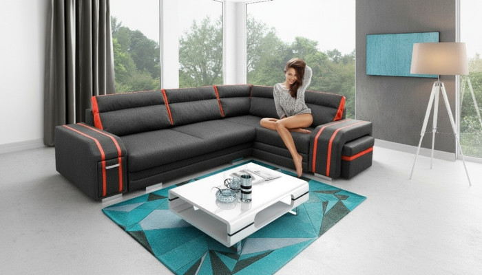 Sofa Sofa Sofa z funkcją spania - Podstawa łóżka Narożnikowa kanapa Sofy kanapowe