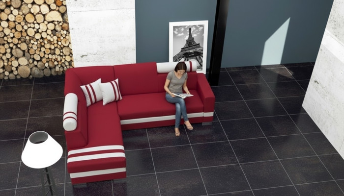 Sofa Sofa Rozkładana Sofa z funkcją łóżka + Podstawa łóżka Narożnikowa kanapa Couch NOWOŚĆ