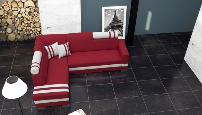Sofa Sofa Rozkładana Sofa z funkcją łóżka + Podstawa łóżka Narożnikowa kanapa Couch NOWOŚĆ
