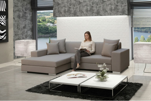 Sofa sofa rozkładana designerskie sofy z funkcją łóżka Narożnikowa kanapa Couch NOWOŚĆ + Podstawa łóżka