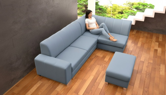 Sofa Sofa Rozkładana Sofa z funkcją łóżka + Podstawa łóżka Narożnikowa kanapa Couch NOWOŚĆ