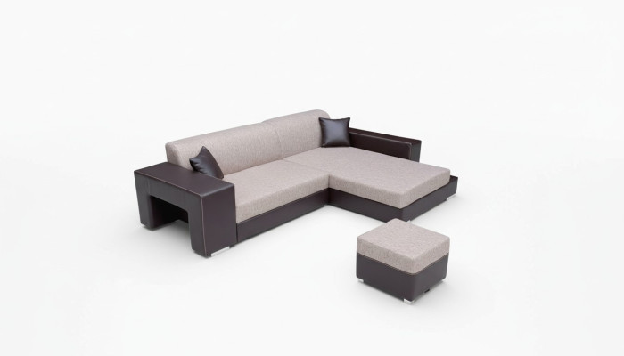 Sofa Sofa Rozkładana Sofa z funkcją łóżka + Podstawa łóżka Narożnikowa kanapa Couch NOWOŚĆ