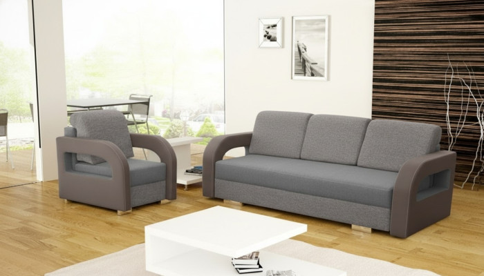 Sofa rozkładana rozkładana 3-miejsce siedzące z funkcją spania + Podstawa łóżka z kanapą o designie sofy