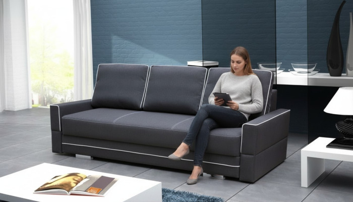 Sofa rozkładana rozkładana 3-miejsce siedzące z funkcją spania + Podstawa łóżka kanapa rozkładana sofa