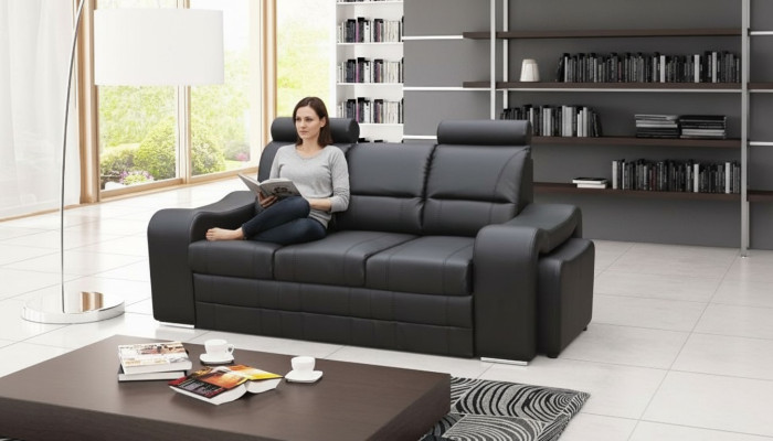 Sofa rozkładana rozkładana 3-miejsce siedzące z funkcją spania + Podstawa łóżka kanapa rozkładana sofa