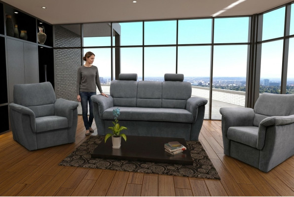 Zestaw sofowy 3+1+1 miejsce do siedzenia Funkcja łóżka Podstawa łóżka sofa tapicerowana kanapa nowa