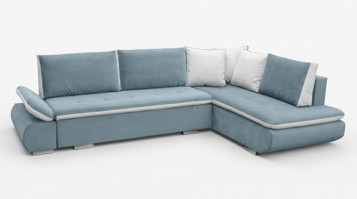 Sofa Sofa Sofa z funkcją spania + Podstawa łóżka Narożnikowa kanapa Couch *NOWOŚĆ*