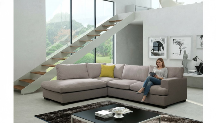 Designerska sofa Narożnikowa kanapa materiałowa sofa systemowa sofa Włókienniczy Aksamit narożnik kanapa NOWOŚĆ
