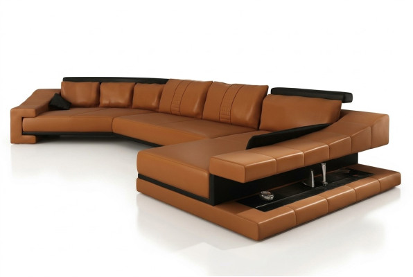 Sofa skórzana Żywy krajobraz XXL Narożnikowa kanapa Bigsofa Couch Ustawić designerską sofę PHM105