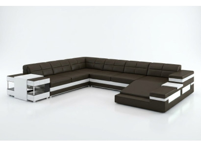 Skórzana sofa sofa kanapa Podkładka Narożnik Żywy krajobraz Narożnikowa kanapa Design Skóra PH3006 Nowość