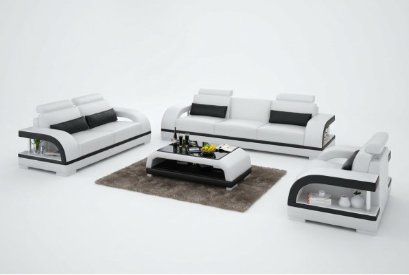 Sofa skórzana kanapa Żywy krajobraz 3+2+1 miejsce do siedzenia Ustawić wystrój projekt nowy