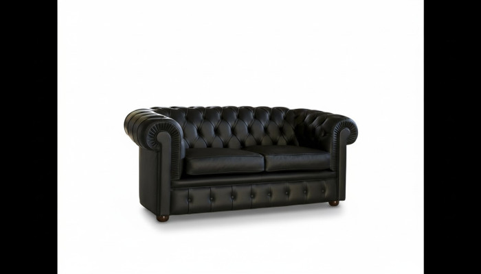 Chesterfield Sofa Kanapa Sofa z podłokietnikiem Klasyczny 2-osobowy fotel wypoczynkowy z siedziskiem z skóry z owczej miejscowości Schaffhau.