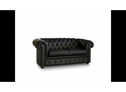 Chesterfield Sofa Kanapa Sofa z podłokietnikiem Klasyczny 2-osobowy fotel wypoczynkowy z siedziskiem z skóry z owczej miejscowości Schaffhau.