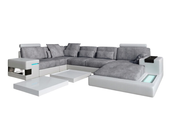 Sofa skórzana Podkładka narożnikowa Ustawić Żywy krajobraz Skórzana sofa designerska Kanapa Nowość