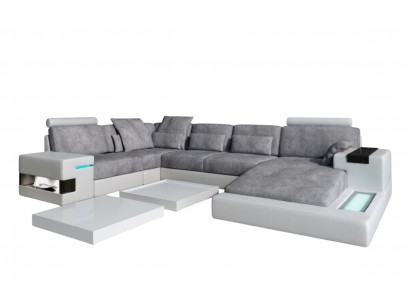 Sofa skórzana Podkładka narożnikowa Ustawić Żywy krajobraz Skórzana sofa designerska Kanapa Nowość