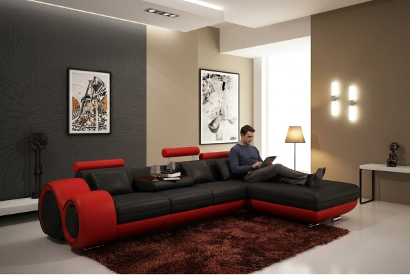 Elegancki salon Luksusowa kanapa Narożnikowa w doskonałej sofie w salonie w kształcie litery L